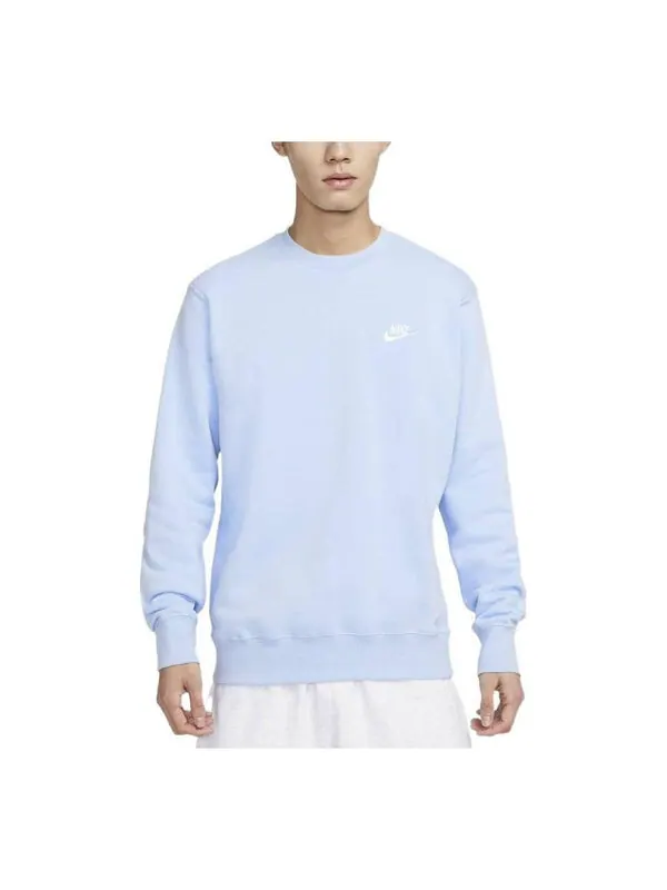 Рубашка sportswear club fleece 'cobalt bliss' Nike — изображение 1 из 4, белый