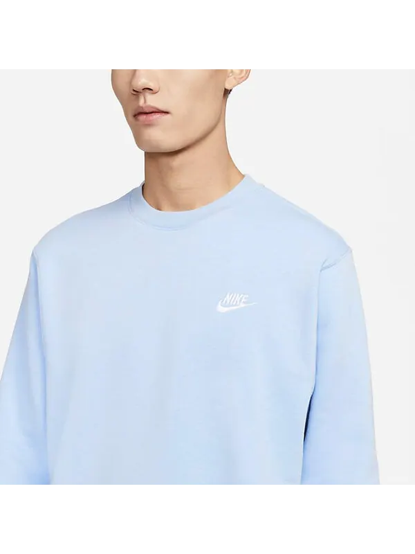 Рубашка sportswear club fleece 'cobalt bliss' Nike — изображение 3 из 4, белый