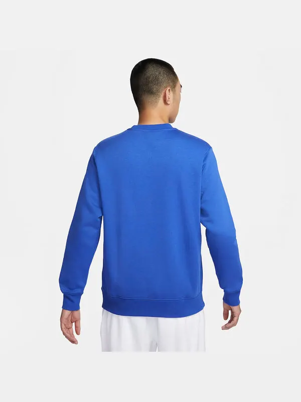 Куртка Nike Club Crew Neck Sweatshirt 'Blue' — изображение 3 из 3, синий