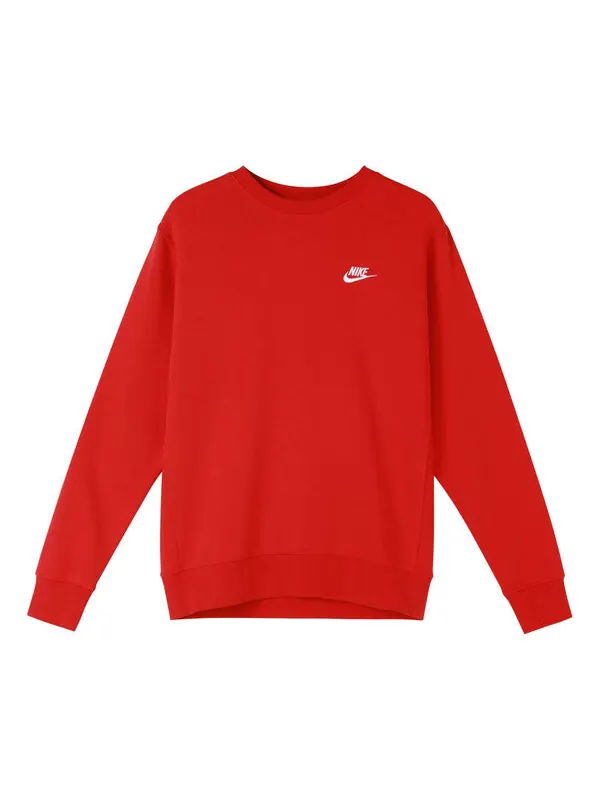 Толстовка Nike Sportswear Casual Sports Round Neck Pullover Red Orange — изображение 1 из 4, оранжевый