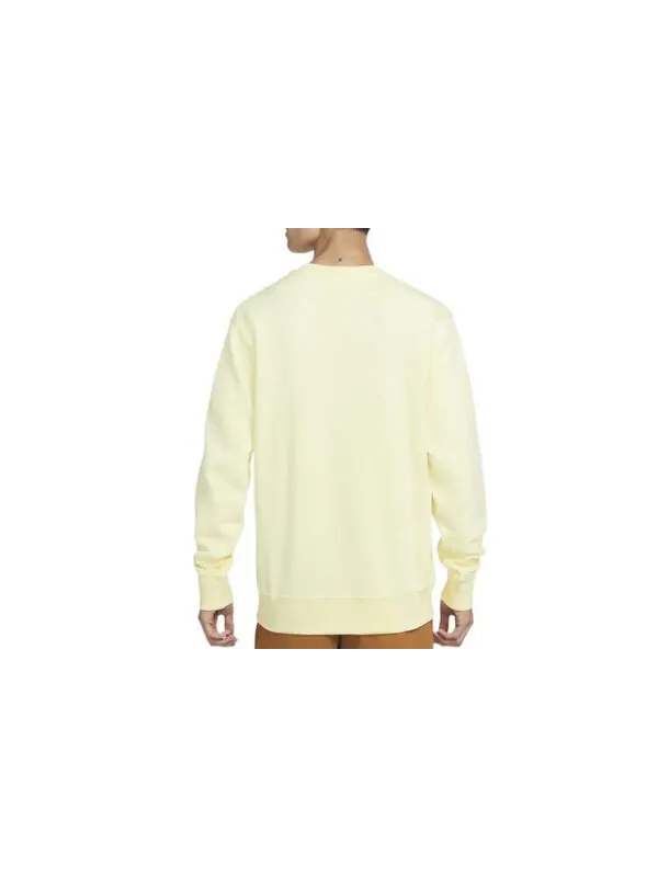 Толстовка Nike Sportswear Club Fleece Crew 'Light Yellow' — изображение 2 из 3, светлый желтый