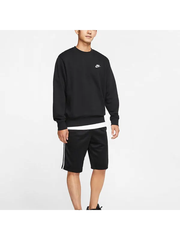 Толстовка Nike AS Men's Nike Sportswear Club CRW FT Black — изображение 2 из 4, черный