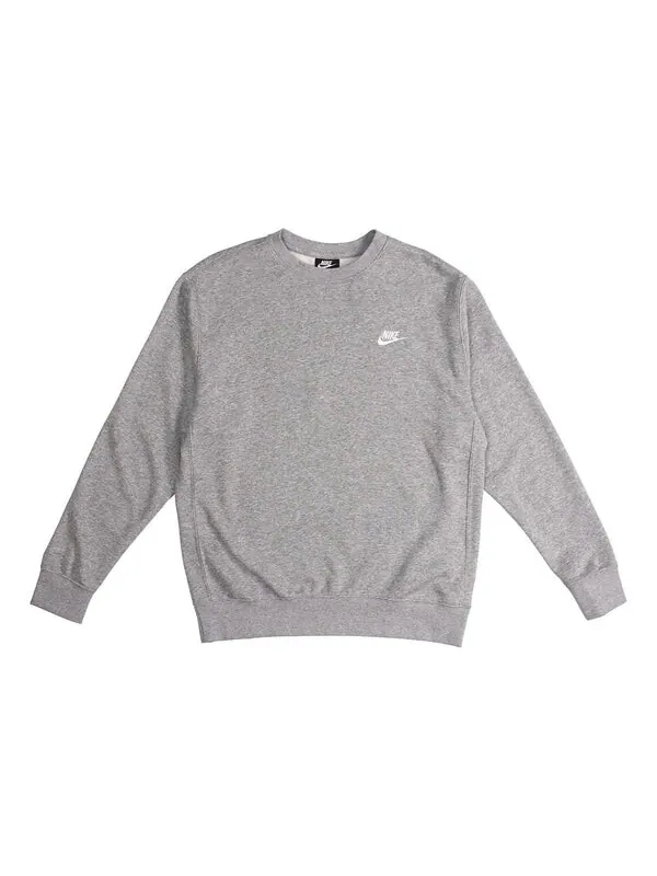 Толстовка Nike Men Sportswear Club French Terry Crew Gray — изображение 1 из 4, серый