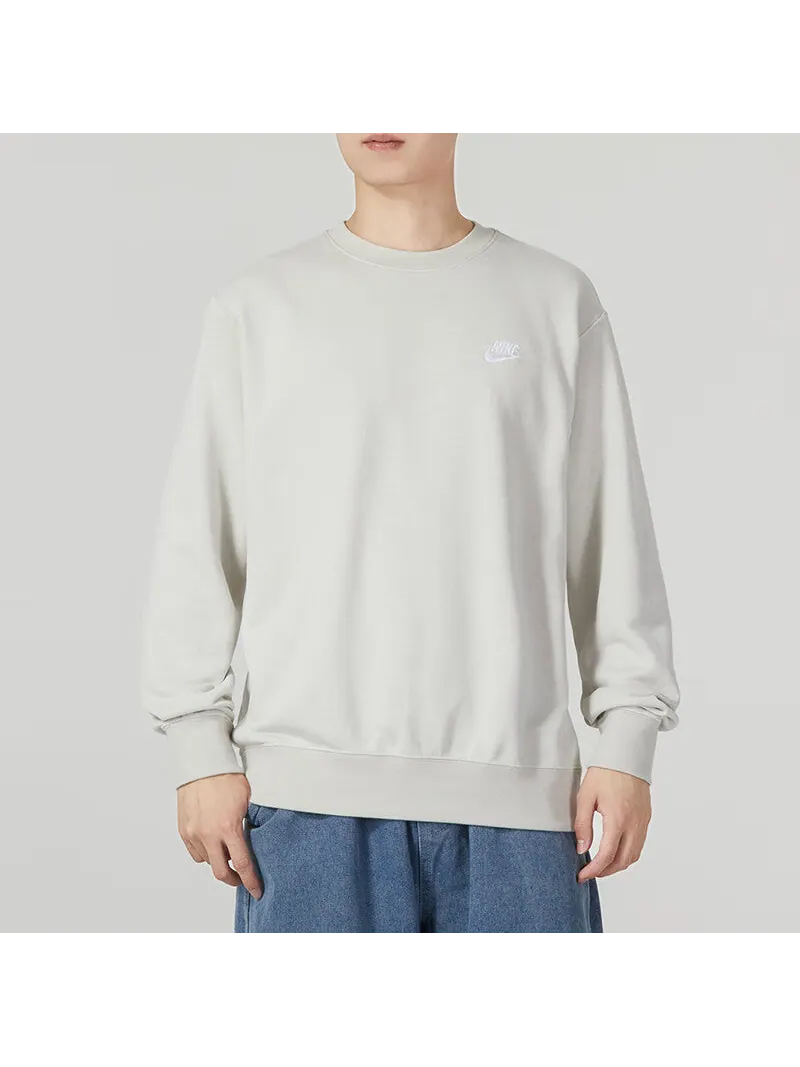 Топ Nike Sportswear Club French Terry Crew 'White' — изображение 2 из 3, белый