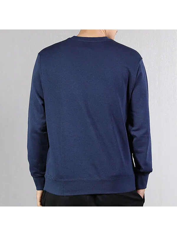 Толстовка Nike Basic Chest logo Round Neck Navy Blue — изображение 4 из 4, темно-синий