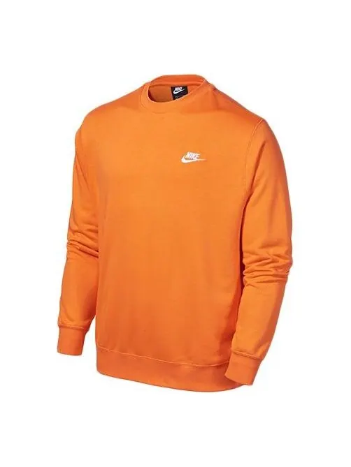 Толстовка Men's Nike Sportswear NSW Club French Terry Casual Sports Round Neck Orange — изображение 1 из 4, оранжевый