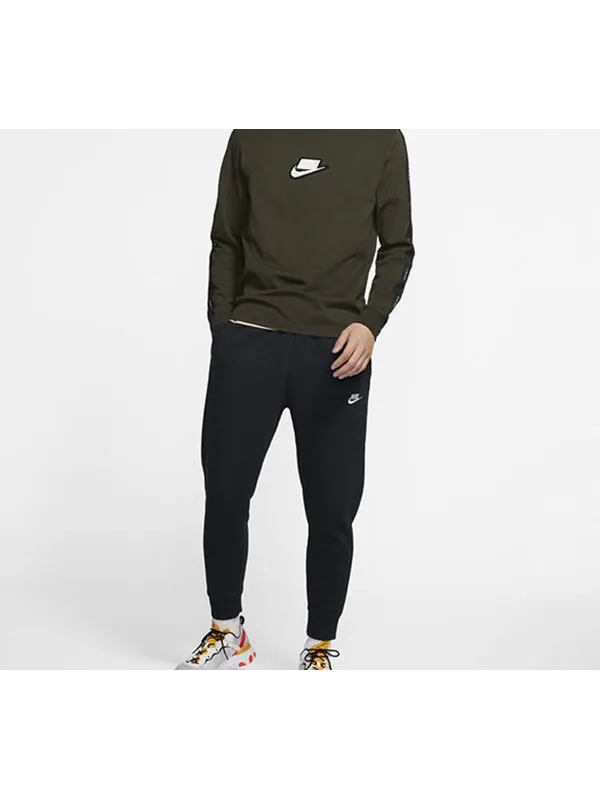 Брюки sportswear club fleece trousers black Nike — изображение 3 из 4, черный