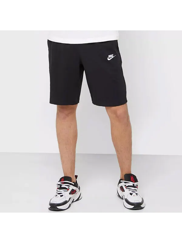 Шорты club short jsy casual sports gym basketball running shorts black Nike — изображение 3 из 4, черный