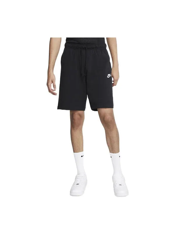 Шорты sportswear club solid color cotton casual shorts black Nike — изображение 1 из 4, мульти