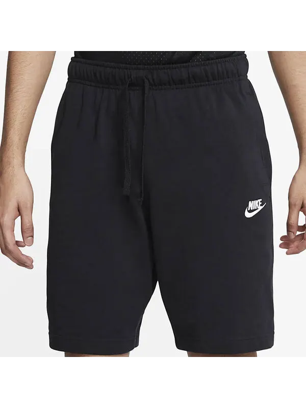 Шорты sportswear club solid color cotton casual shorts black Nike — изображение 3 из 4, мульти