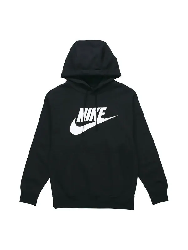 Толстовка Men's Nike Club Fleece Printing Black — изображение 1 из 4, черный