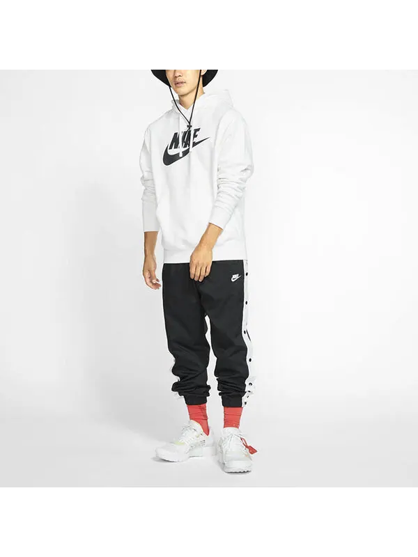 Толстовка Men's Nike Club Fleece Printing White — изображение 3 из 4, белый