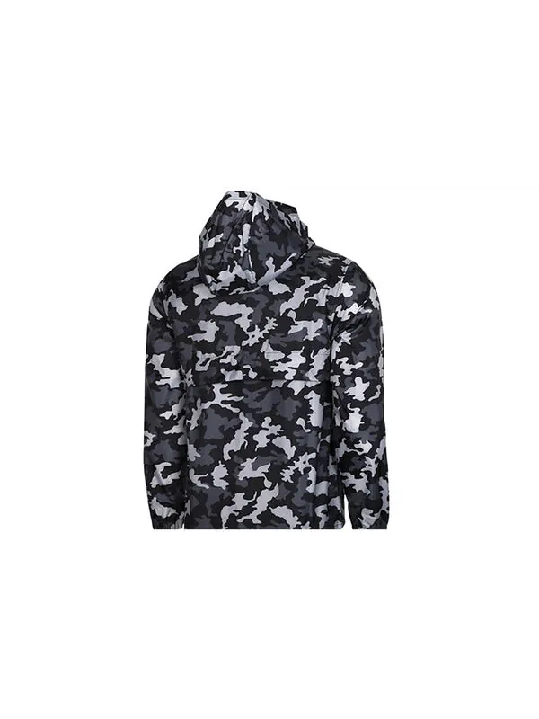 Куртка Nike Camouflage Pattern Loose Zipper Long Sleeves Jacket Black — изображение 2 из 4, черный