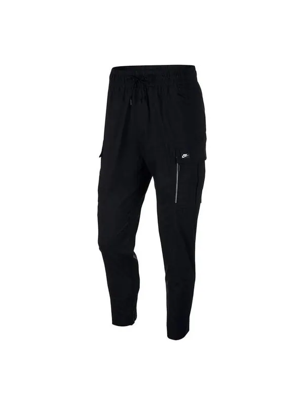Брюки men's sportswear cargo big pocket casual black long pants/trousers Nike — изображение 1 из 4, черный