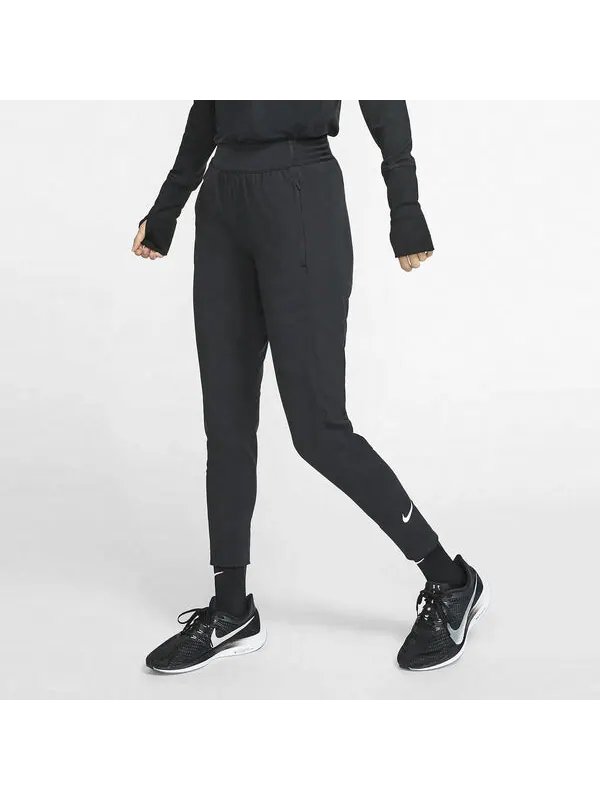 Спортивные брюки w nk essential, теплые, с флисовой подкладкой, быстросохнущие, повседневные, длинные, Nike, черный