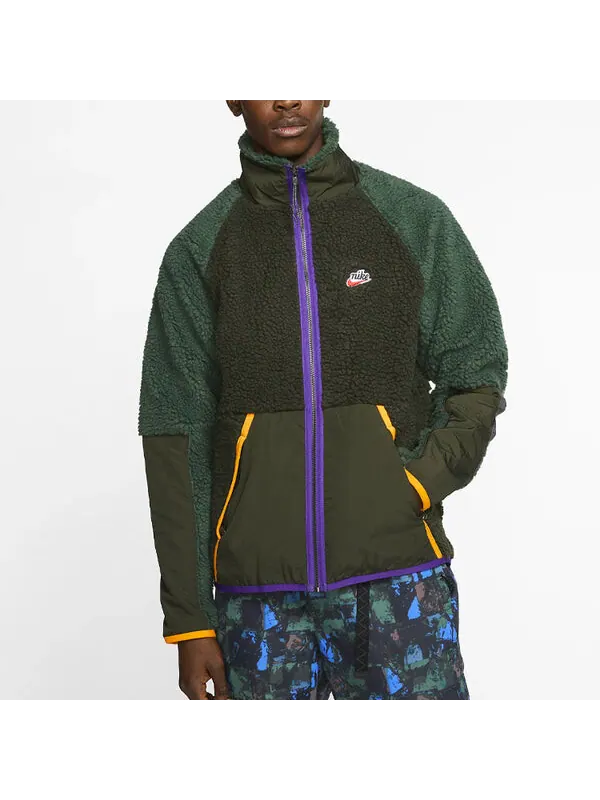 Куртка Nike Unisex Sportswear Stand Collar Jacket Green — изображение 3 из 4, зеленый