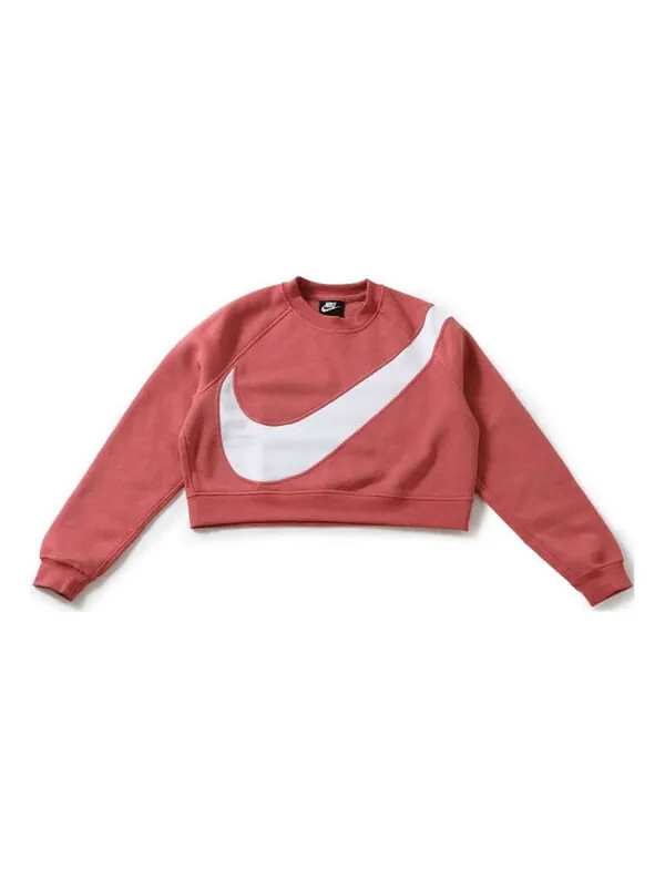 Свитера nsw swoosh crew флисовая толстовка Nike — изображение 1 из 4, розовый