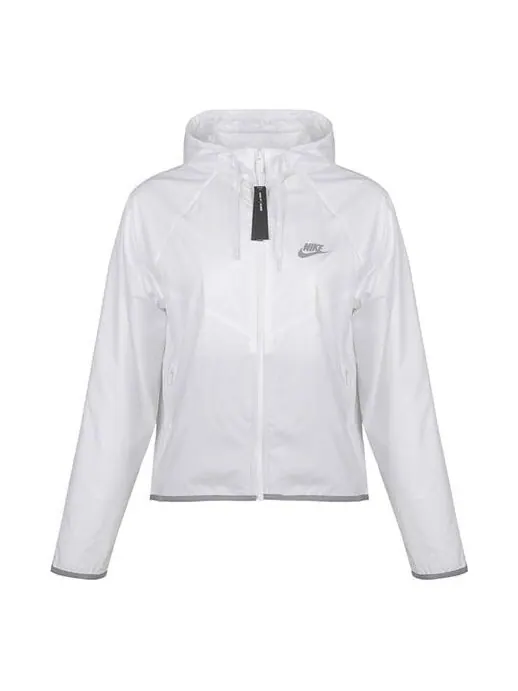 Куртка Nike Sportswear Windrunner Sports Splice Zipper With Cap Waterproof Jacket White — изображение 1 из 4, белый