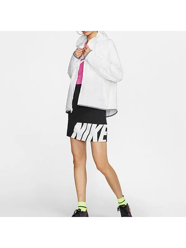 Куртка Nike Sportswear Windrunner Sports Splice Zipper With Cap Waterproof Jacket White — изображение 4 из 4, белый