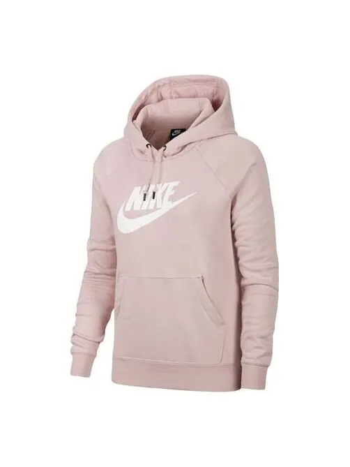 Толстовка (WMNS) Nike Sportswear NSW Essential Logo Hoodie 'Pink' — изображение 1 из 4, розовый