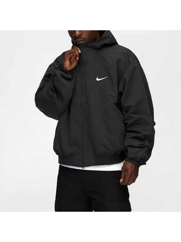 Куртка x fear of god hooded bomber jacket black & fossil Nike — изображение 3 из 4, черный