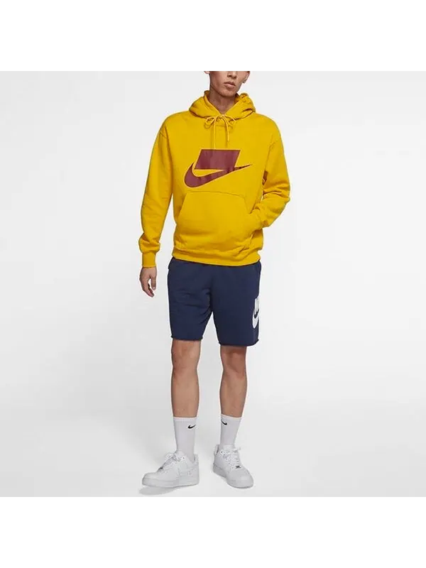 Толстовка Nike Solid Color logo Pullover Yellow — изображение 2 из 2, желтый