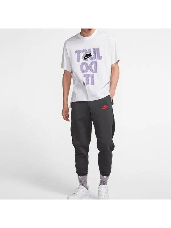 Футболка с большим логотипом и буквами, спортивные с коротким рукавом, Nike — изображение 4 из 4, белый