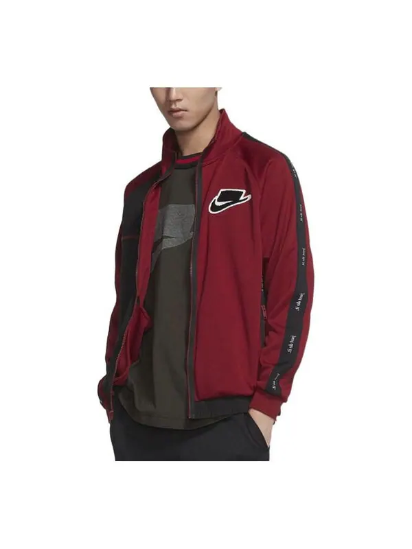 Куртка Men's Nike Sportswear Colorblock Logo Athleisure Casual Sports Jacket Red — изображение 1 из 2, мульти