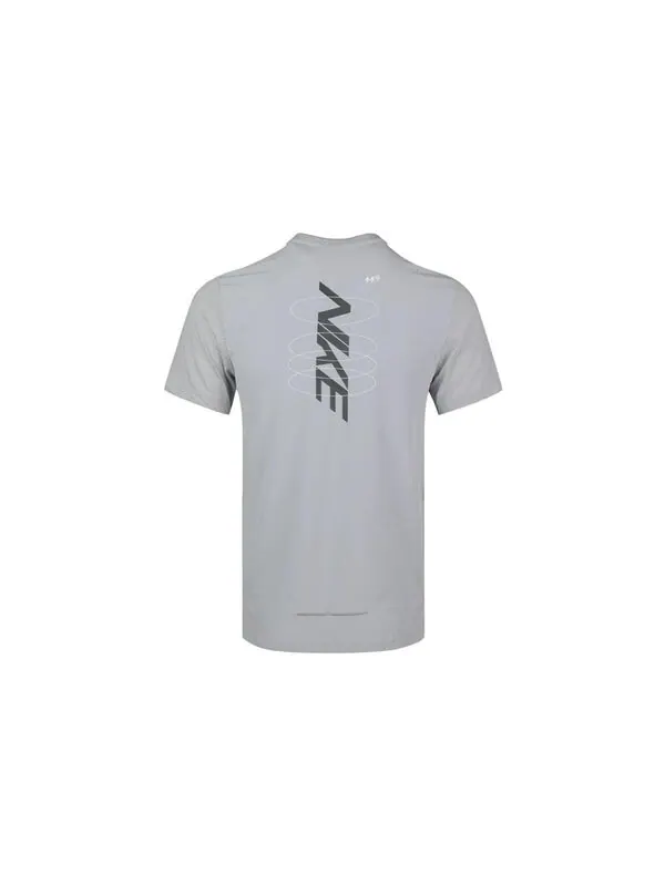 Футболка Nike Dri-FIT Breathe Rise 365 HB GX Short Sleeve Shirt 'Grey' — изображение 2 из 3, серый/мульти