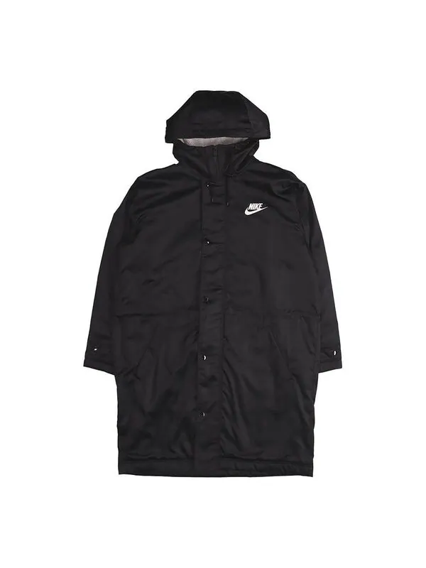 Куртка alphabet logo hooded padded jacket black Nike — изображение 1 из 4, черный