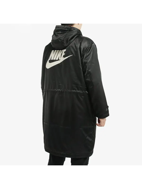 Куртка alphabet logo hooded padded jacket black Nike — изображение 4 из 4, черный