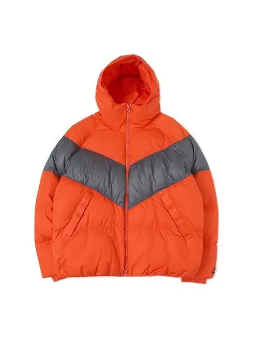 Пуховик Nike Men's Sportswear Hat Down Jacket Orange — изображение 1 из 2, оранжевый