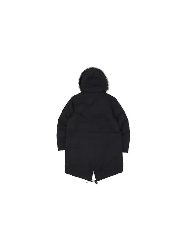 Пуховик Nike Sportswear Down Fill Stay Warm hooded mid-length Down Jacket Black — изображение 2 из 4, черный