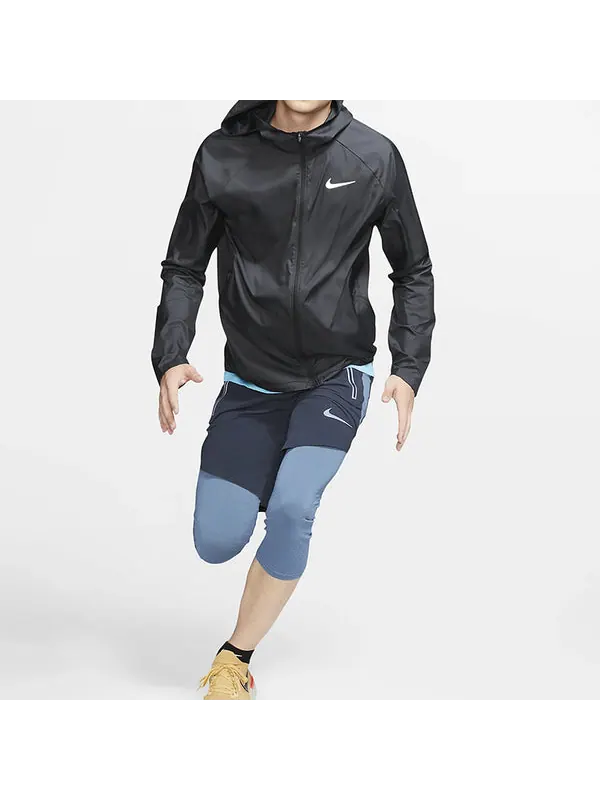 Куртка running quick dry sports hooded jacket black Nike — изображение 3 из 4, черный