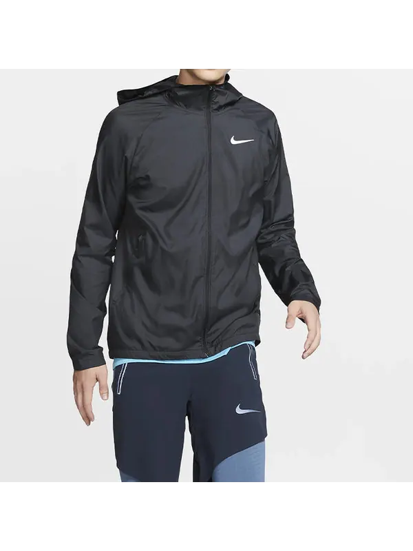 Куртка running quick dry sports hooded jacket black Nike — изображение 4 из 4, черный