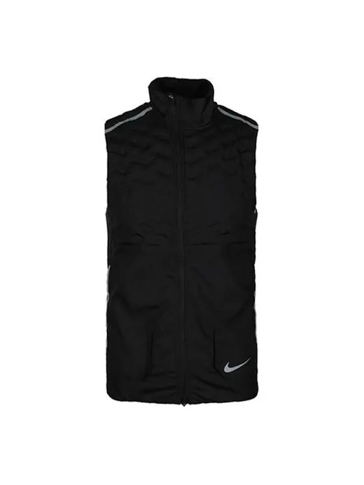 Пуховик беговой ветрозащитный повседневный спортивный жилет пуховик Nike — изображение 1 из 3, черный