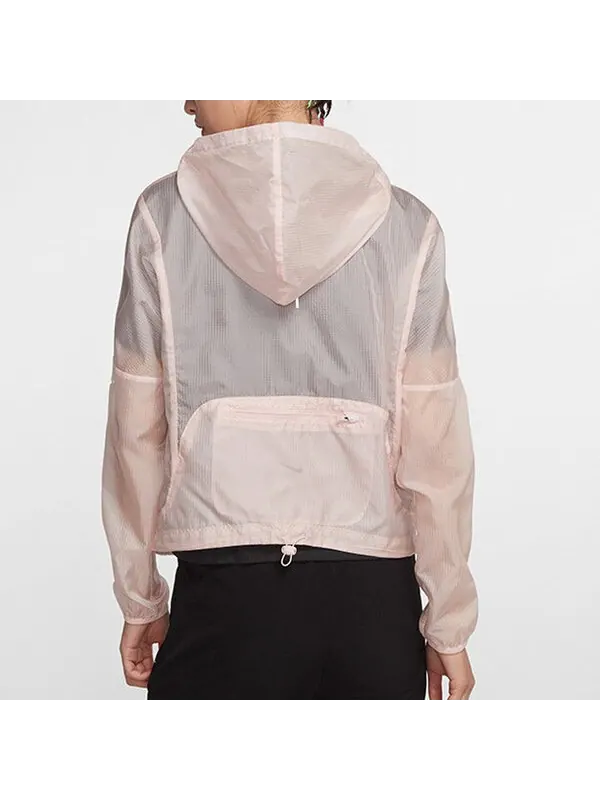 Куртка беговая куртка с капюшоном пальто Nike — изображение 4 из 4, розовый