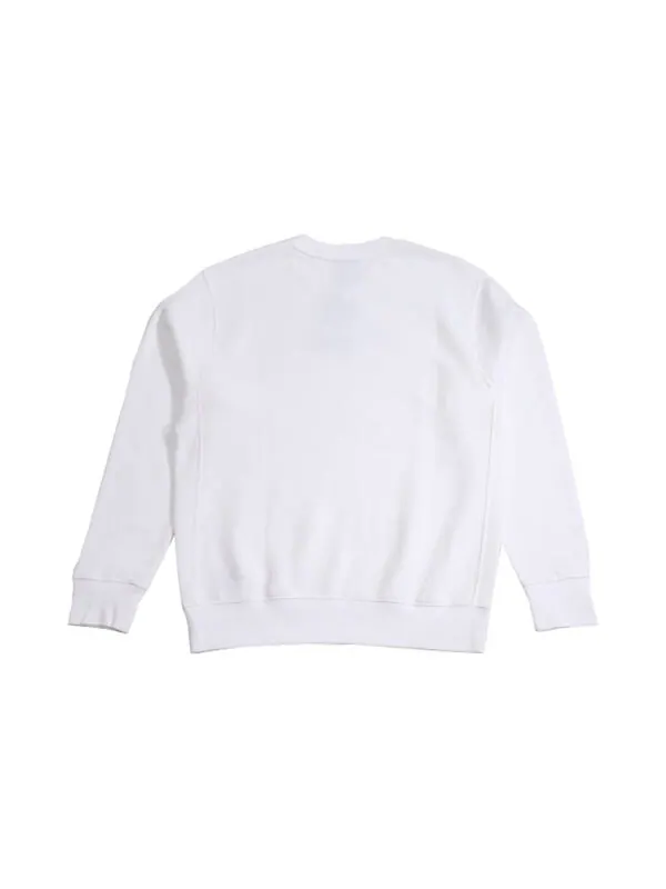 Толстовка Nike JDI Printing Fleece Lined Athleisure Casual Sports Black Round Neck Pullover White — изображение 2 из 2, белый