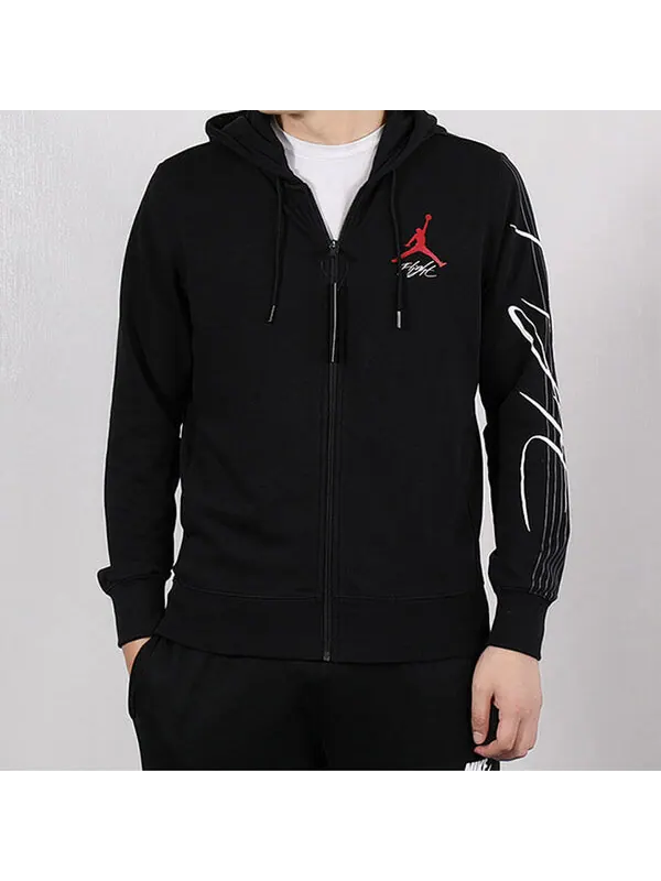 Толстовка Men's Air Jordan Zipper Black — изображение 3 из 4, черный