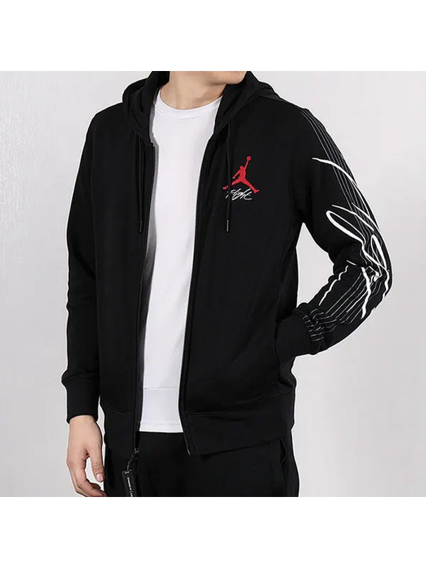 Толстовка Men's Air Jordan Zipper Black — изображение 4 из 4, черный
