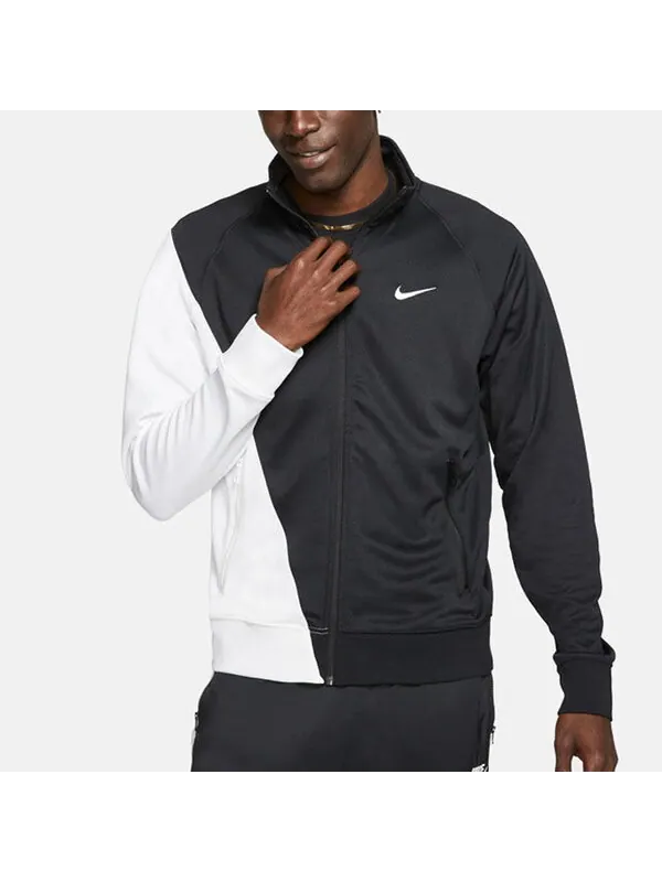 Куртка Nike Logo Colorblock Zipper Sports Jacket Black White Colorblock 'Black White' — изображение 3 из 4, черный/белый
