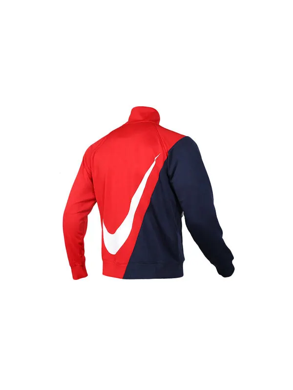 Куртка Nike Casual Sports Knit Cardigan Stand Collar Jacket Large Red — изображение 2 из 4, красный