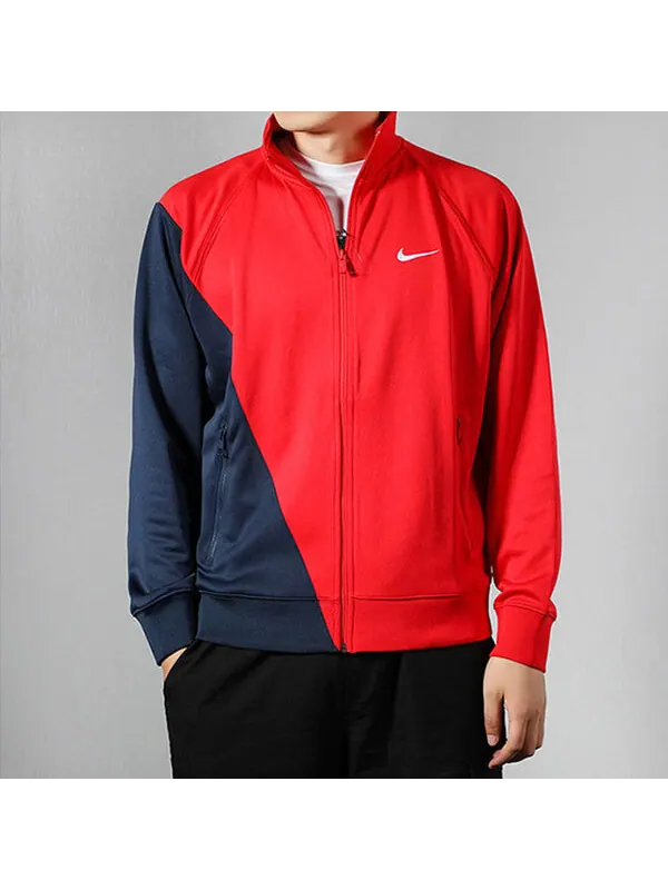 Куртка Nike Casual Sports Knit Cardigan Stand Collar Jacket Large Red — изображение 3 из 4, красный