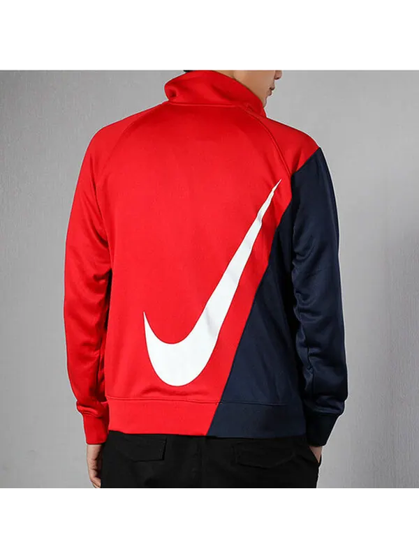 Куртка Nike Casual Sports Knit Cardigan Stand Collar Jacket Large Red — изображение 4 из 4, красный
