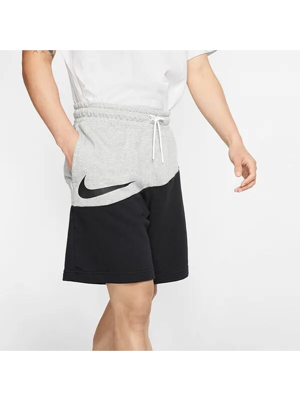 Шорты sportswear swoosh small colorblock sports shorts black gray blackgray Nike — изображение 3 из 4, серый