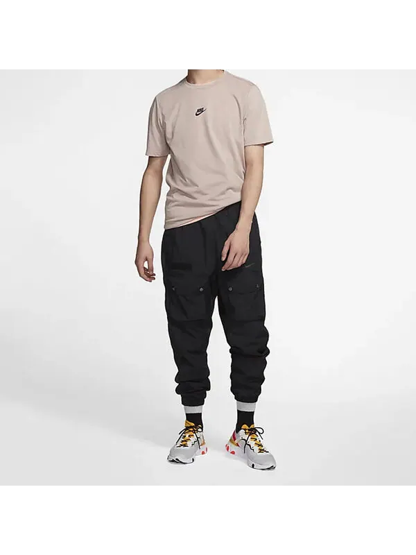 Брюки sportswear drawstring woven casual pants black Nike — изображение 2 из 4, черный