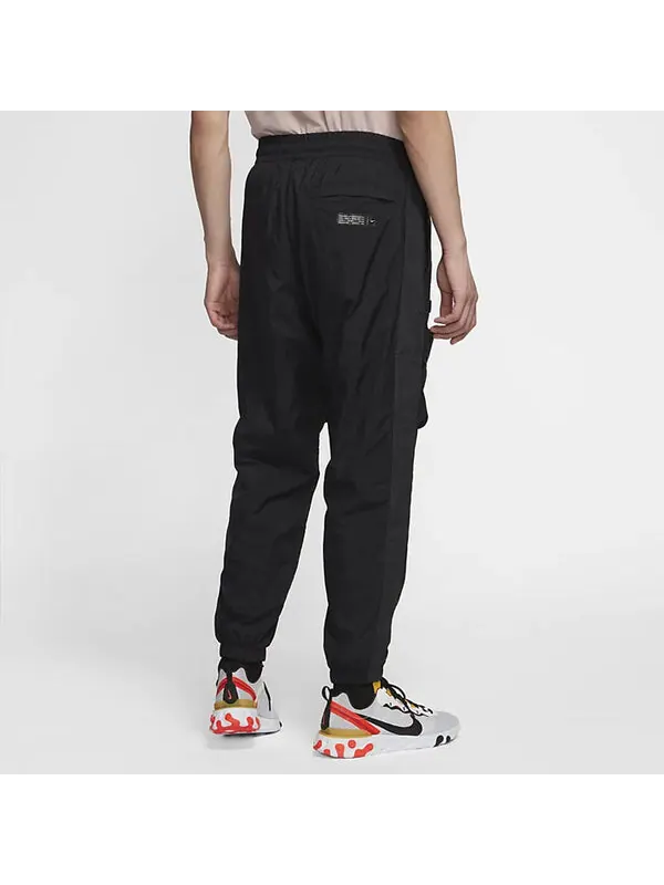 Брюки sportswear drawstring woven casual pants black Nike — изображение 4 из 4, черный