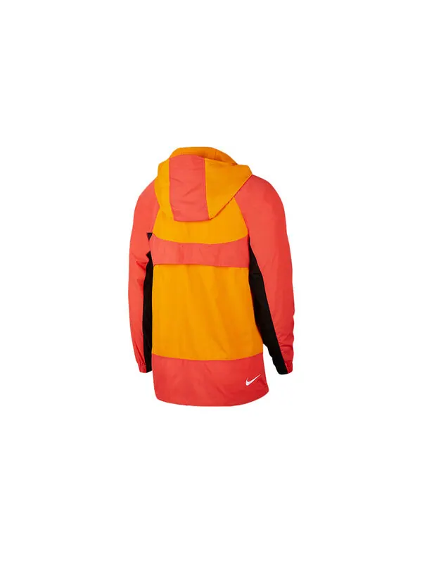 Куртка Nike Sportwear Retro Colorblock Loose Half Zipper hooded Pullover Woven Jacket Orange — изображение 2 из 4, оранжевый