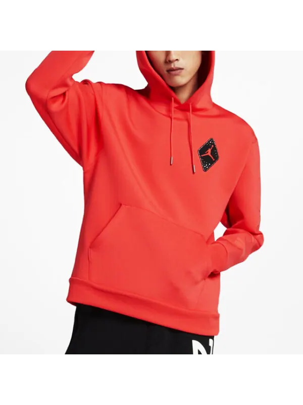 Толстовка Men's Air Jordan Casual Sports Space Cotton Red — изображение 4 из 4, оранжевый