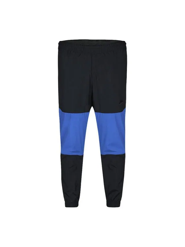 Брюки men's sportswear contrasting colors athleisure casual sports bundle feet long pants/trousers black Nike, черный